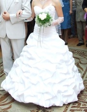 Платье свадебное c заниженной талией